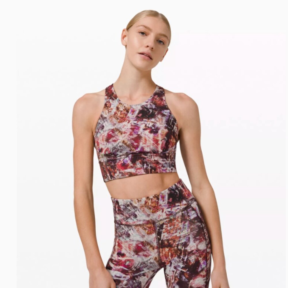 Lululemon Wunder Train Longline Sports Bra C/D Cup Size 10